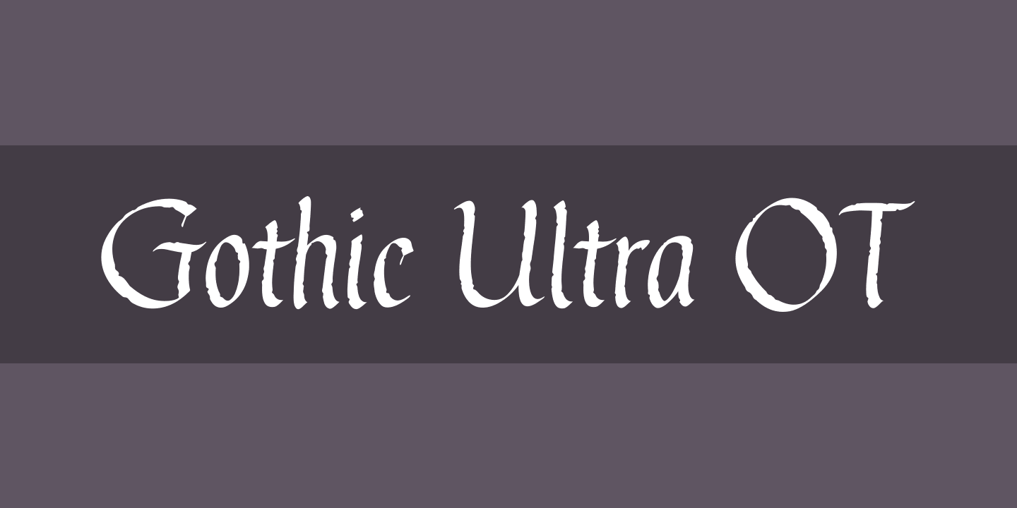 Ejemplo de fuente Gothic Ultra OT